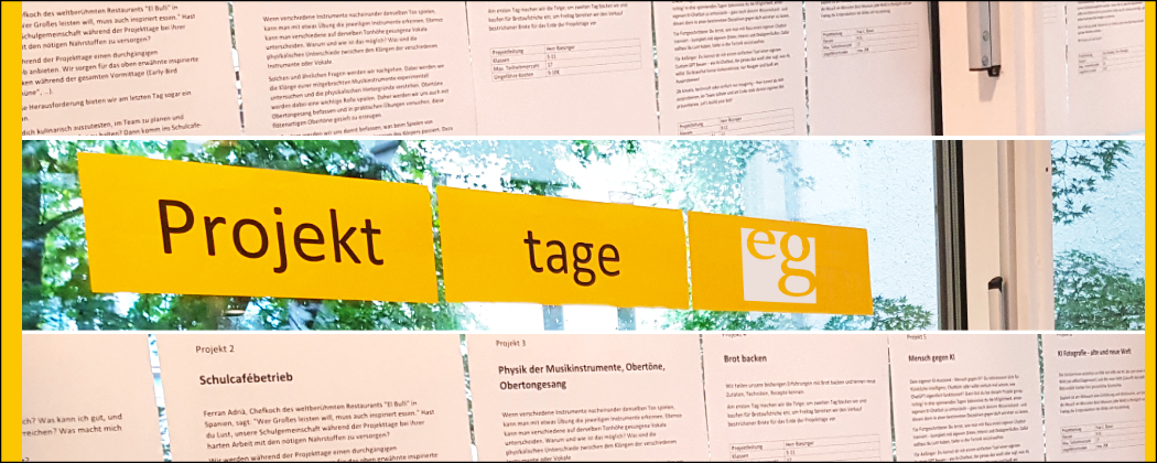Die Projekttage sind zurück! – Jetzt anmelden!